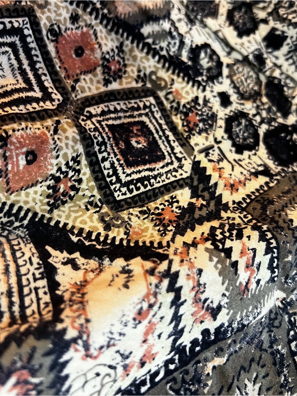 BKE Cream Beaded Crochet V-Neck 3/4 Sleeve BoHo Size M - Picture 10 of 15
